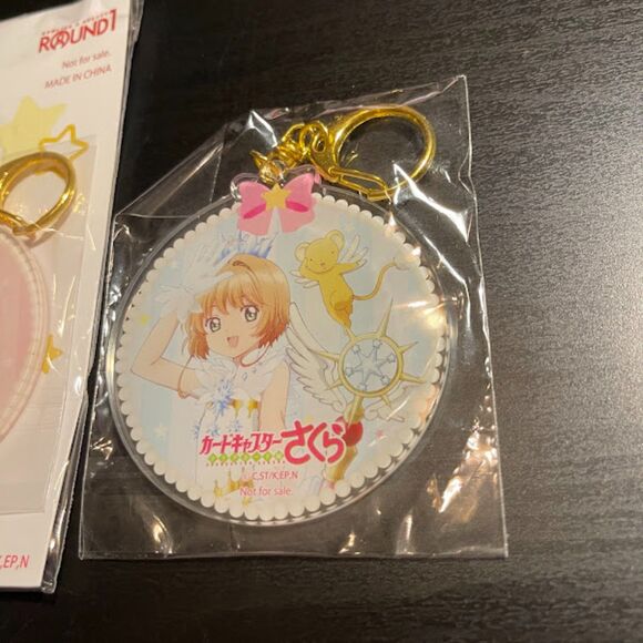NEW x2 Cardcaptor Sakura Acrylic Keychain Round 1 Arcade Exclusive Promo Prize - Picture 2 of 3